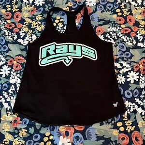 Stingray Allstars Cheer Practice Tank - Black and Teal